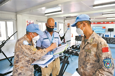 中国第8批赴南苏丹维和步兵营高标准通过联合国装备核查
