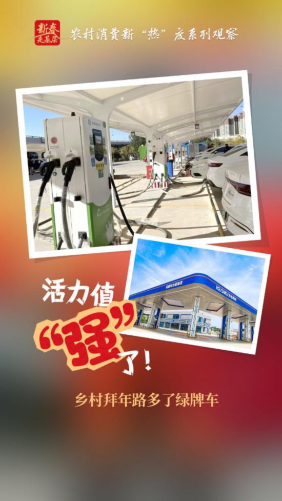农村消费新“热”度系列观察丨活力值“强”了！乡村拜年路多了绿牌车