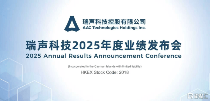再创新高！瑞声科技(2018.HK)全年收入318.2亿元，2026年增速将不低于去年